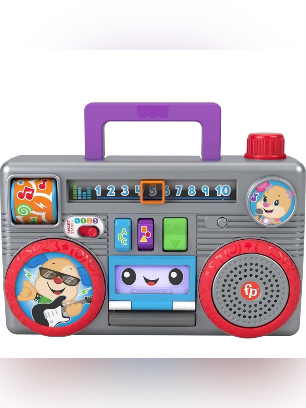 Fisher Price Busy Boombox Musical Activity Learning Toy for Baby Toddlers Kids